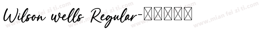 Wilson wells Regular字体转换